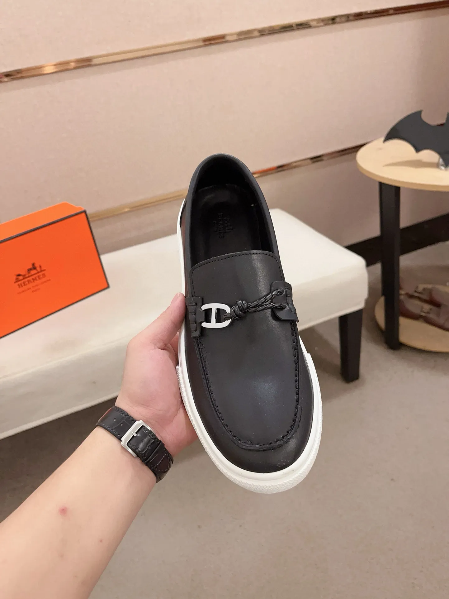 Men's clothing and shoes💰: 400💰《HERMES》【Classic Original Version】Hermès; Top 🔝 Purchasing Agency 🔍🔍Latest 🇺🇸Sold simultaneously at counters, original imported from Italy ▲▲Cow leather▲ ▲Exquisite workmanship (Italian 🇮🇹imported water-dyed 🐂cowhide lining) sole: original sole provided by the original factory, ⚠️exclusive double-layer activity·TPR·rubber·combined molded outsole; Code number: 36-46